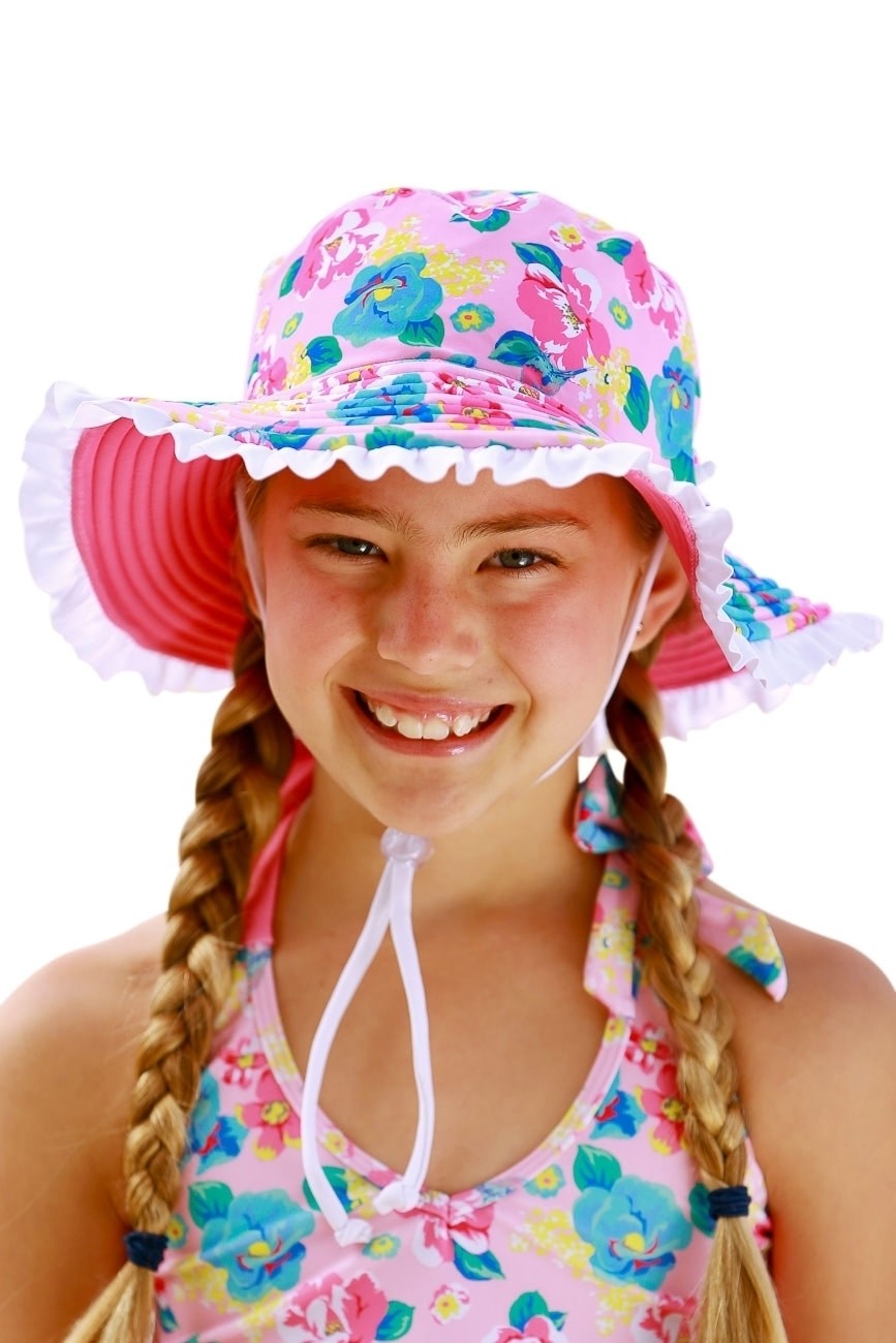 Girls Brim Hat with Frills